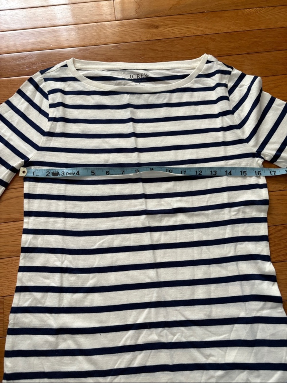 J. Crew Navy and White Striped Tee - Picture 4 of 9